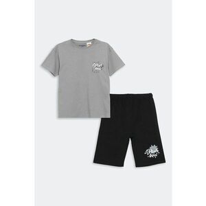 Pijama din bumbac cu imprimeu cu Spider-Man imagine