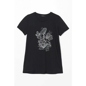 Tricou de bumbac cu imprimeu floral imagine