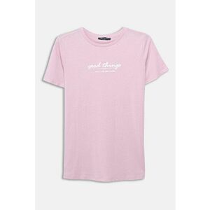 Tricou regular fit din bumbac cu model text imagine