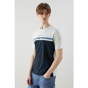 Tricou colorblock de bumbac imagine