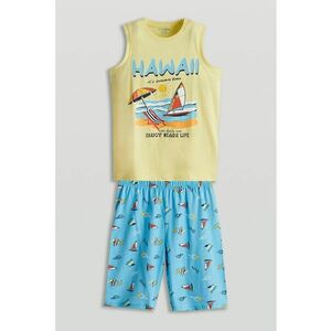 Pijama scurta de bumbac cu imprimeu imagine
