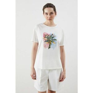Tricou lejer de bumbac cu imprimeu imagine