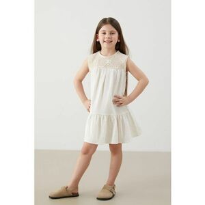 Rochie de bumbac cu insertie crosetata imagine