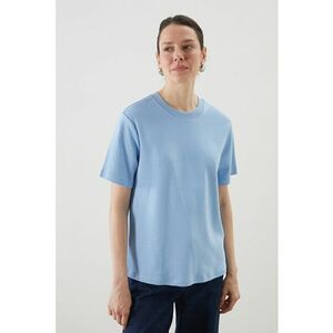 Tricou uni cu decolteu la baza gatului imagine
