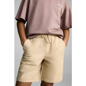 Pantaloni scurti din amestec de in cu buzunare laterale imagine