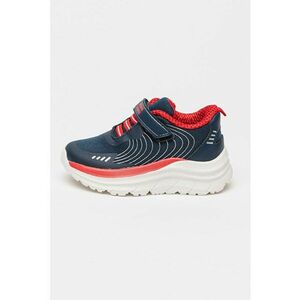 Pantofi sport din material textil cu inchidere velcro si garnituri din material sintetic imagine