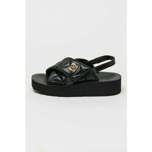 Sandale slingback din piele cu detaliu logo imagine