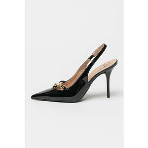 Pantofi slingback din piele lacuita cu toc stiletto imagine