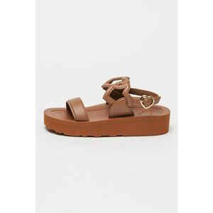 Sandale din piele cu talpa wedge imagine