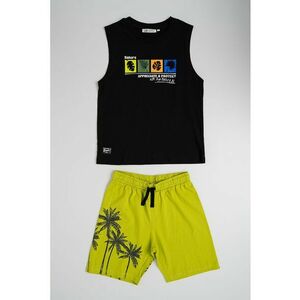 Set de top din bumbac si pantaloni scurti imagine