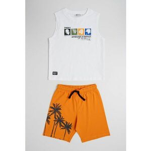 Set de top din bumbac si pantaloni scurti imagine