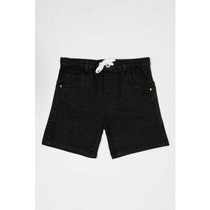 Pantaloni scurti cu model uni si snur in talie imagine