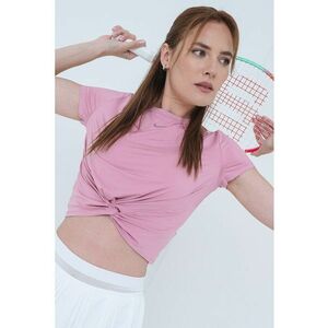 Tricou crop cu logo reflectorizant - pentru antrenament imagine