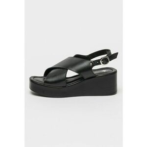 Sandale wedge de piele imagine