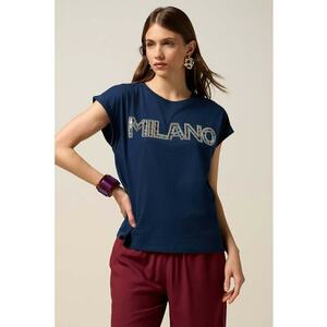 Tricou cu text din strasuri imagine