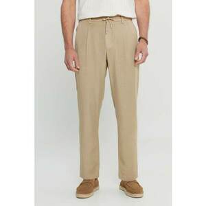 Pantaloni din lyocell cu cordon in talie imagine