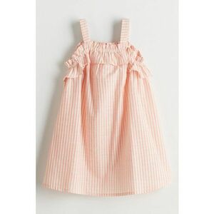 Rochie cu model in dungi si decolteu patrat imagine
