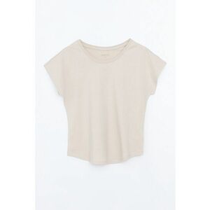 Tricou de bumbac cu decolteu rotund imagine