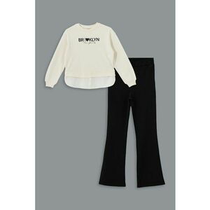 Set de bluza de trening si colanti evazati imagine