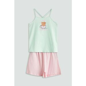 Pijama scurta din bumbac cu bretele inguste imagine