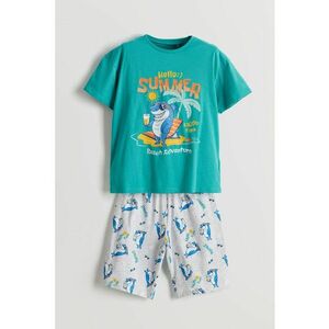 Pijama scurta cu imprimeu si talie elastica imagine