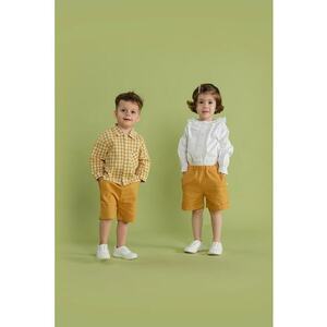 Pantaloni scurti din in cu buzunare imagine