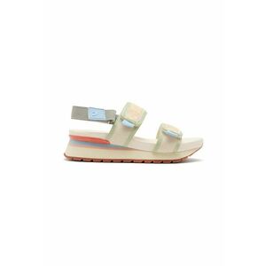 Sandale cu inchidere velcro si insertii din piele intoarsa imagine