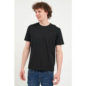 Tricou de bumbac cu decolteu la baza gatului imagine