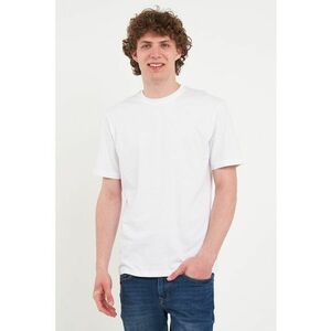 Tricou de bumbac cu decolteu la baza gatului imagine