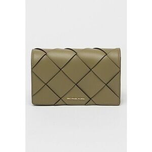 Geanta crossbody de piele cu bareta lant detasabila imagine