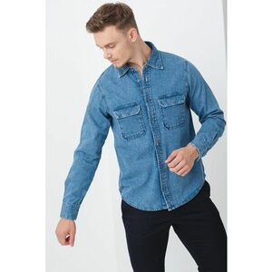 Camasa regular fit din chambray imagine