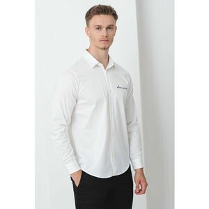 Camasa regular fit cu logo brodat imagine