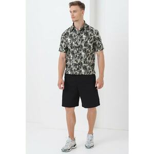 Camasa de bumbac cu model tropical imagine