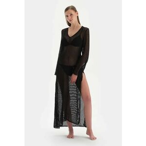 Rochie de plaja cu slituri laterale si perforatii imagine