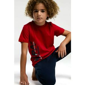 Pantaloni lungi de pijama cu imprimeu logo imagine