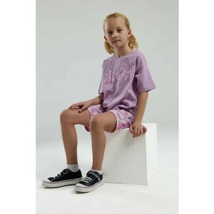 Set de tricou cu logo brodat si pantaloni scurti - 2 piese imagine