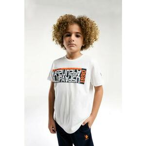 Set de tricou si pantaloni scurti - 2 piese - Negru stins - Alb imagine