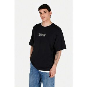Tricou din bumbac cu imprimeu text imagine