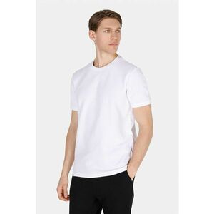 Tricou din bumbac cu decolteu la baza gatului imagine