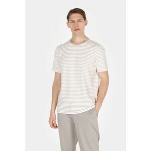 Tricou cu decolteu la baza gatului si model in dungi imagine