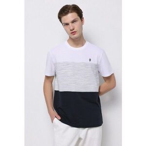 Tricou lejer cu model colorblock imagine