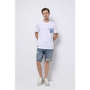 Blugi scurti din denim cu talie medie imagine
