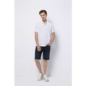 Pantaloni scurti din denim cu aspect decolorat imagine