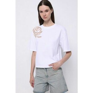 Tricou de bumbac cu perforatii imagine