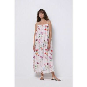 Rochie cu imprimeu floral si bretele imagine