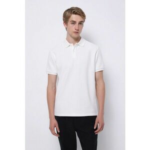 Tricou polo uni din material pique imagine