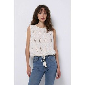 Bluza cu perforatii si snur imagine