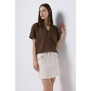 Fusta mini cu snur elastic in talie imagine