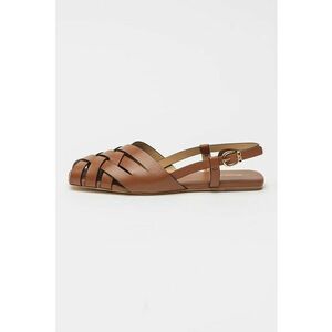 Sandale slingback de piele cu varf patrat imagine