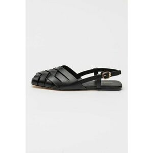 Sandale slingback de piele cu varf patrat imagine